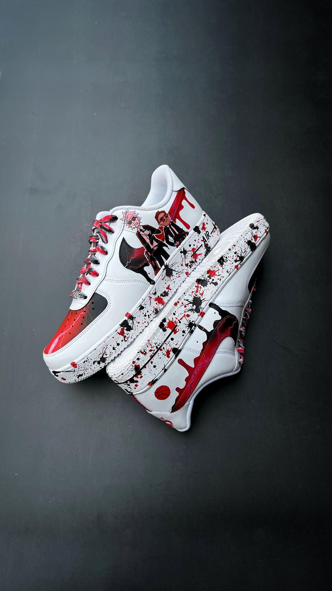 BLACK RED DRIPPING BLOOD CUSTOM AIR FORCE 1
