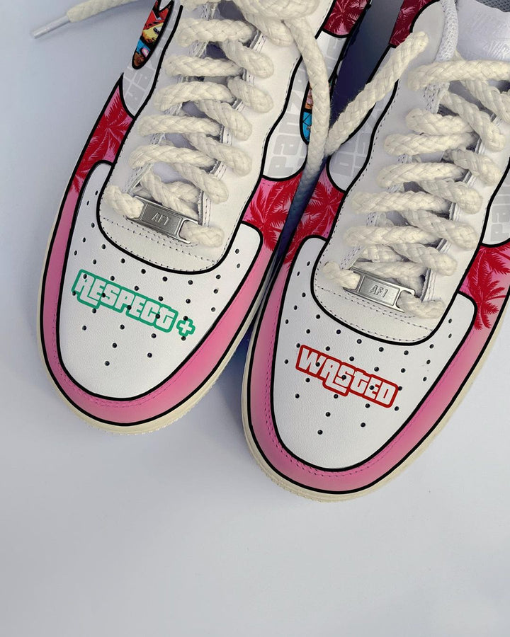 COCONUT TREE PINK WHITE CUSTOM AIR FORCE 1 - Image 6
