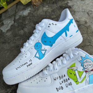 CARTOON ROLE BLUE GREEN FONT CUSTOM AIR FORCE 1