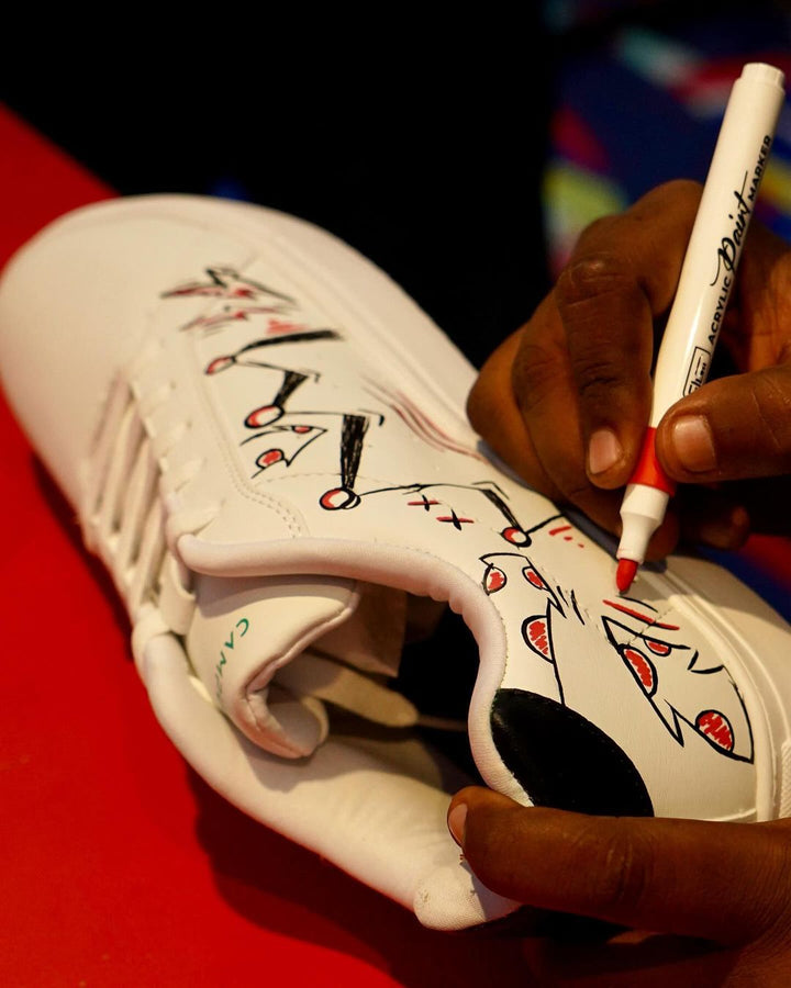 RED WHITE BLACK CROWN CUSTOM AIR FORCE 1 - Image 7