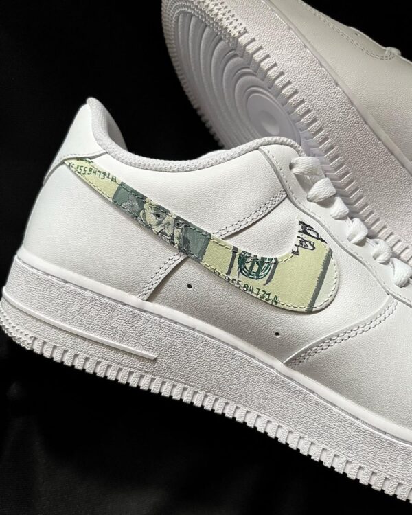 MILLIONARE MONEY CARTOON ROLE GREEN WHITE CUSTOM AIR FORCE 1 - Image 3