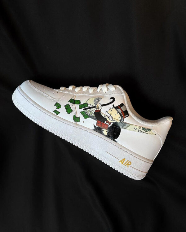MILLIONARE MONEY CARTOON ROLE GREEN WHITE CUSTOM AIR FORCE 1 - Image 10
