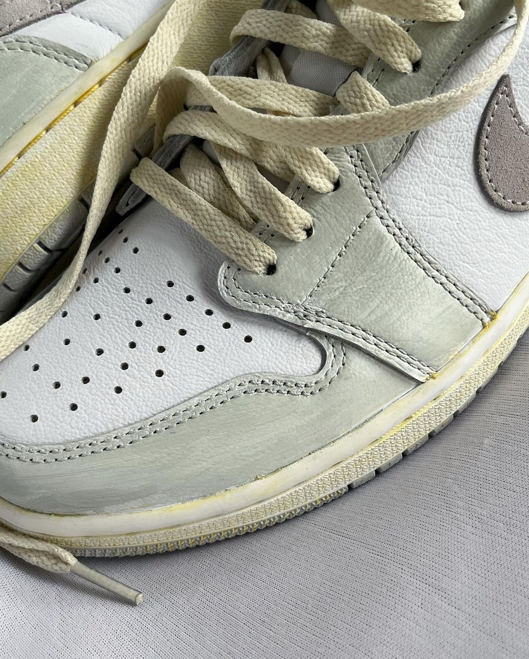 CLASSICAL LIGHT CYAN GRAY WHITE CUSTOM AIR FORCE 1 - Image 3