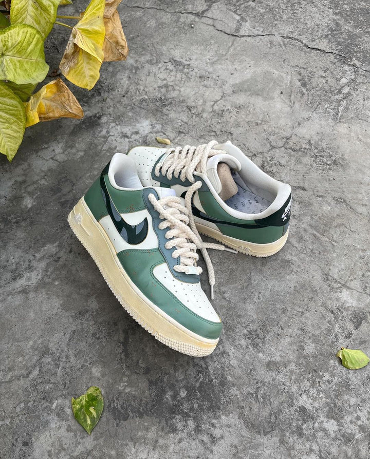 CAMOUFLAGE SWOOSH GREEN WHITE CUSTOM AIR FORCE 1 - Image 6