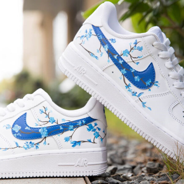 BLUE FLOWERS CUSTOM AIR FORCE 1 - Image 7