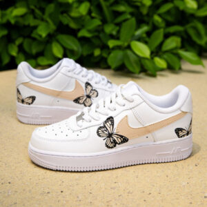 BEIGE BUTTERFLY CUSTOM AIR FORCE 1