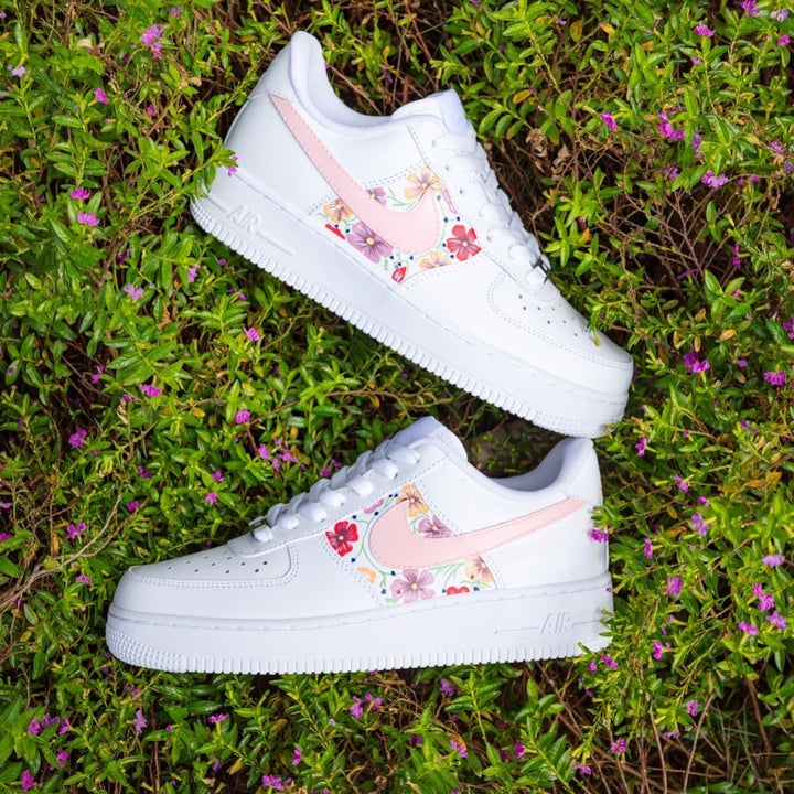 FLOWERS PINK CUSTOM AIR FORCE 1 - Image 5
