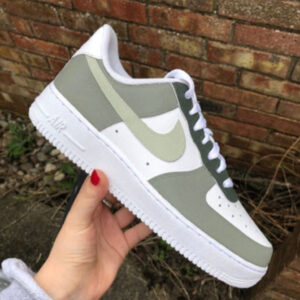 GREY GREEN CUSTOM AIR FORCE 1