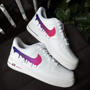 PURPLE PINK DRIPPING SWOOSH CUSTOM AIR FORCE 1