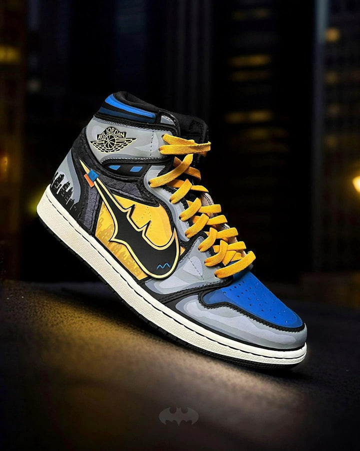 NIGHT BUILDING GRAY BLACK YELLOW CUSTOM AIR JORDAN 1 - Image 6