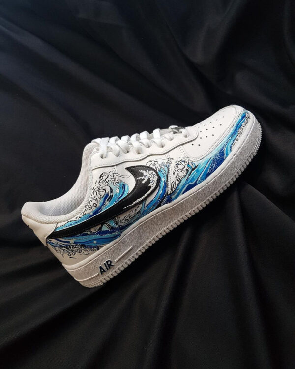 SEA WAVE BLUE BLACK CUSTOM AIR FORCE 1 - Image 5