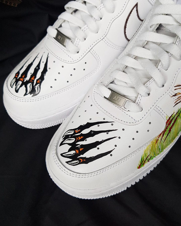 TIGER GRASS CLAWN GREEN BLACK BROWN CUSTOM AIR FORCE 1 - Image 11