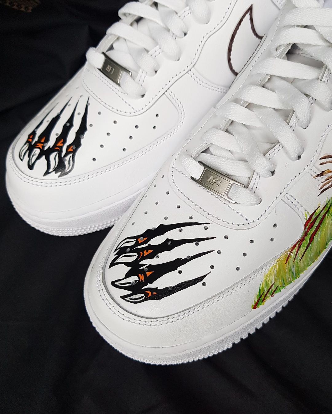 TIGER GRASS CLAWN GREEN BLACK BROWN CUSTOM AIR FORCE 1 - Image 4