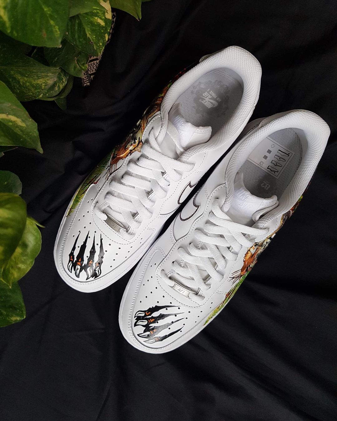 TIGER GRASS CLAWN GREEN BLACK BROWN CUSTOM AIR FORCE 1 - Image 5