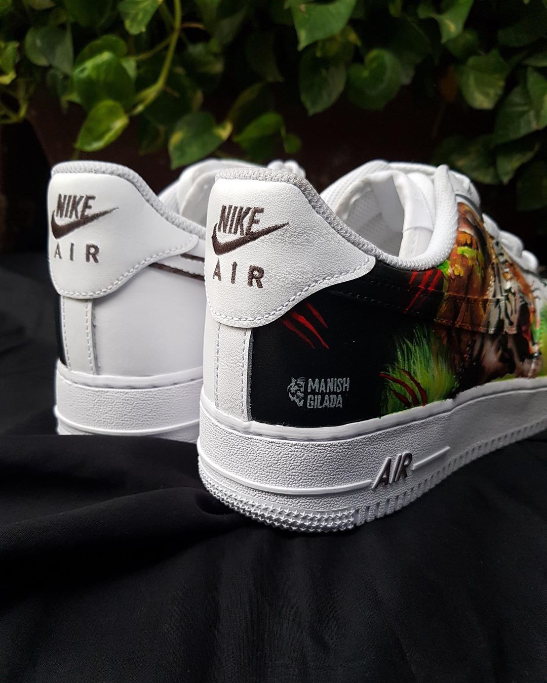 TIGER GRASS CLAWN GREEN BLACK BROWN CUSTOM AIR FORCE 1 - Image 6