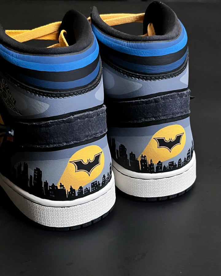 NIGHT BUILDING GRAY BLACK YELLOW CUSTOM AIR JORDAN 1 - Image 8