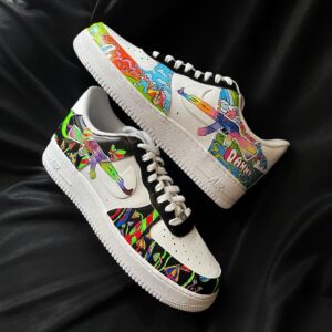 PARADISE SUNNY FLORESCENT LIGHT RED GREEN BLUE CUSTOM AIR FORCE 1
