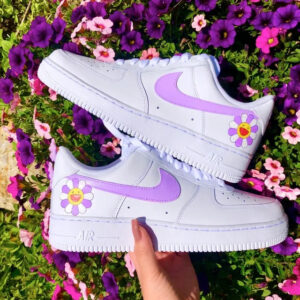 Custom Air Force 1 Lilac Pastel Murakami Flower ??