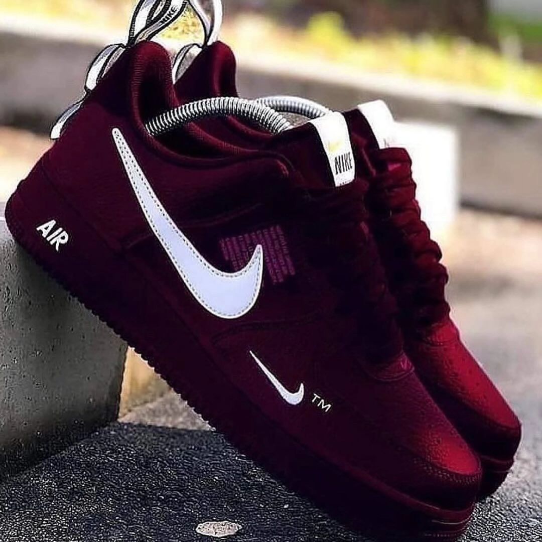 DARK RED CUSTOM AIR FORCE 1