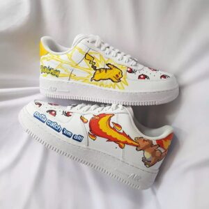 CARTOON DRAGON TURTLE YELLOW ORANGE BLUE GREEN CUSTOM AIR FORCE 1