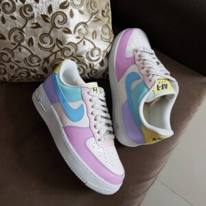 BLUE PURPLE PINK GOLD CUSTOM AIR FORCE 1