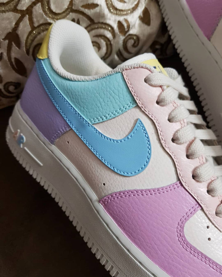 BLUE PURPLE PINK GOLD CUSTOM AIR FORCE 1 - Image 9