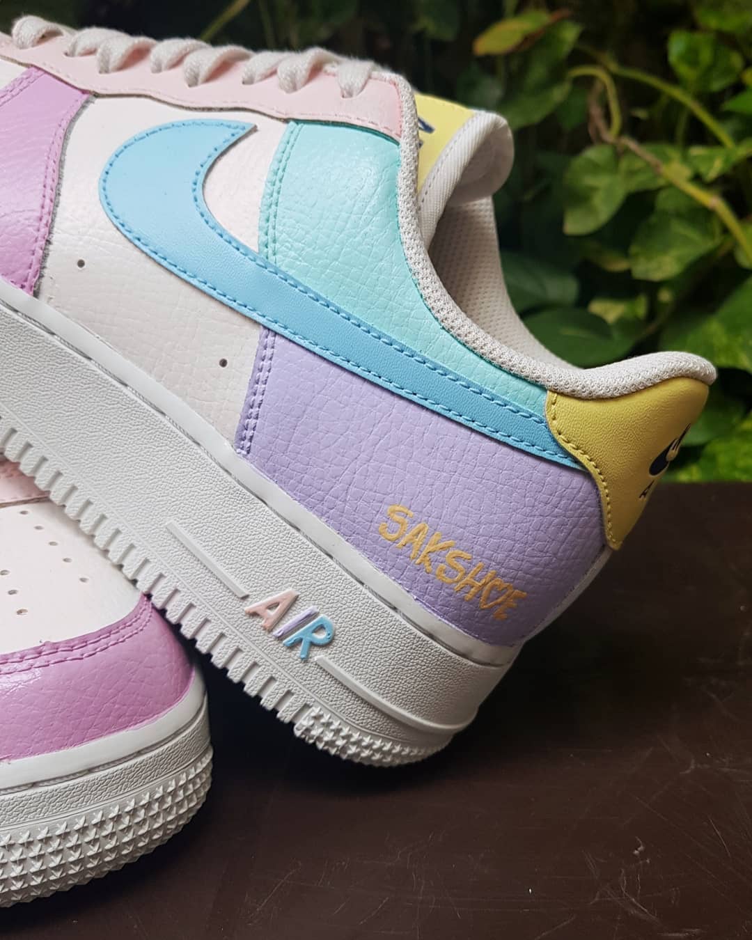 BLUE PURPLE PINK GOLD CUSTOM AIR FORCE 1 - Image 3