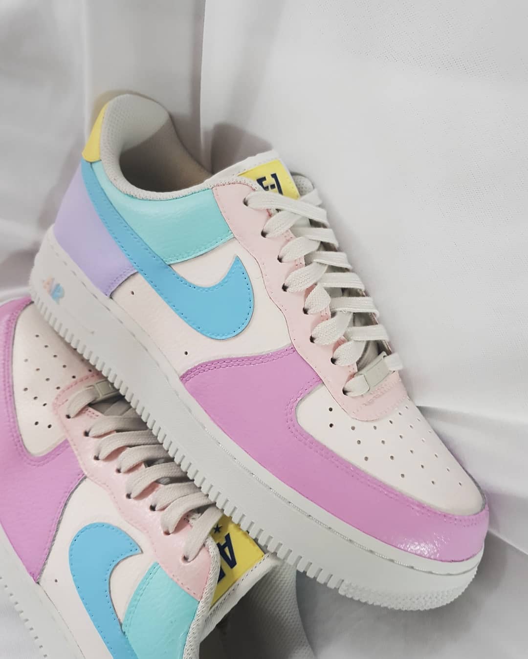 BLUE PURPLE PINK GOLD CUSTOM AIR FORCE 1 - Image 6