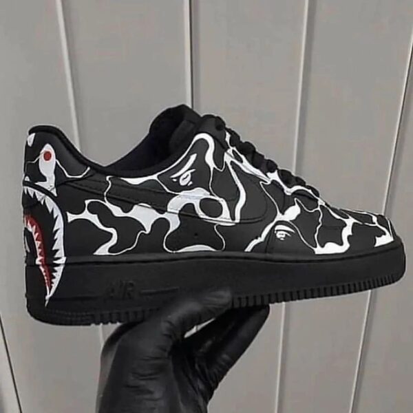 BLACK WHITE CUSTOM AIR FORCE 1