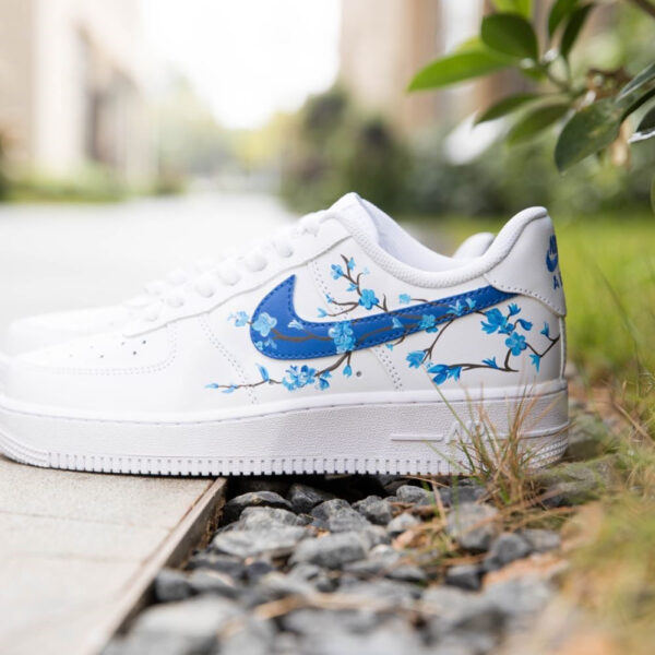BLUE FLOWERS CUSTOM AIR FORCE 1 - Image 4