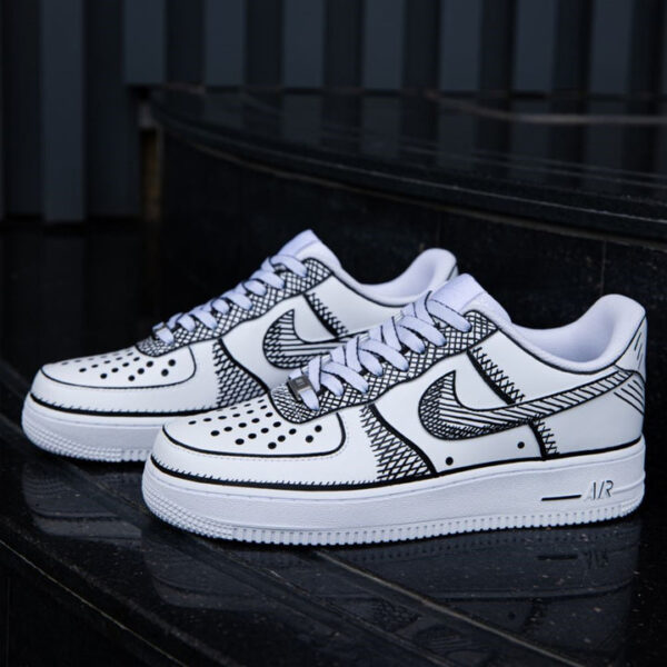 SKETCH LINES CUSTOM AIR FORCE 1 - Image 7