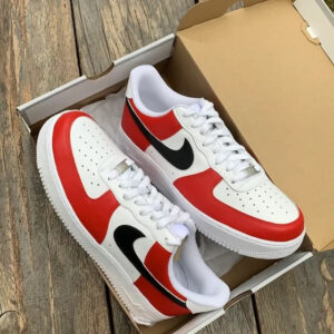 Nike Air Force 1Red/Black Custom Design