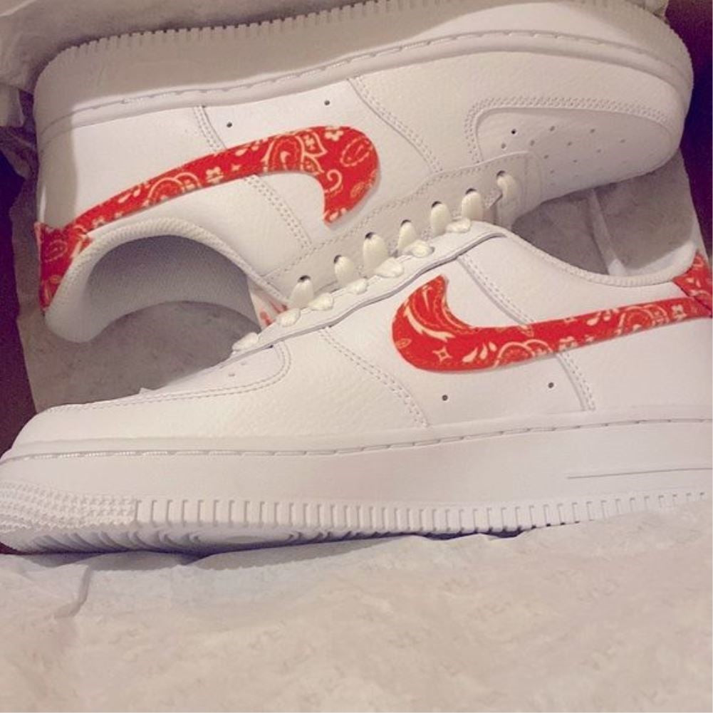 RED BANDANA CUSTOM AIR FORCE 1 - Image 2