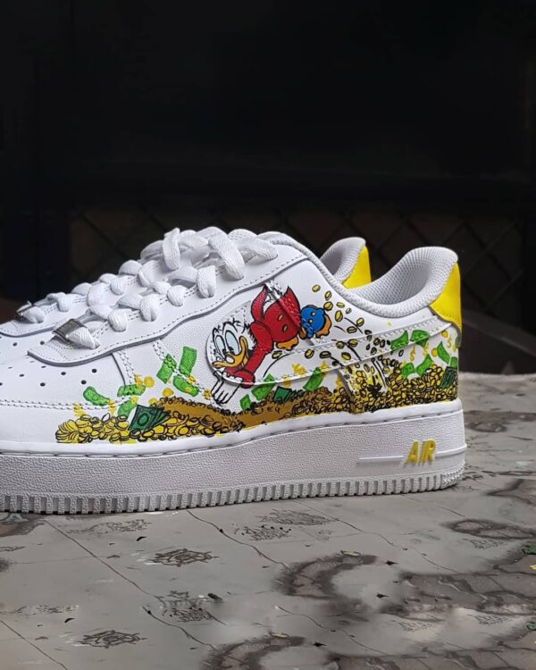CARTOON DUCK GOLD COIN RED GREEN CUSTOM AIR FORCE 1 - Image 5