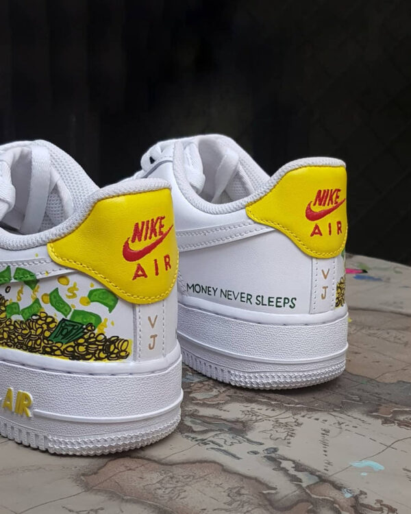 CARTOON DUCK GOLD COIN RED GREEN CUSTOM AIR FORCE 1 - Image 12