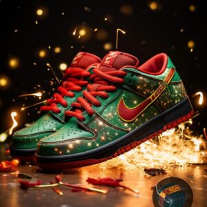 RED GREEN SPARK CUSTOM AIR FORCE 1