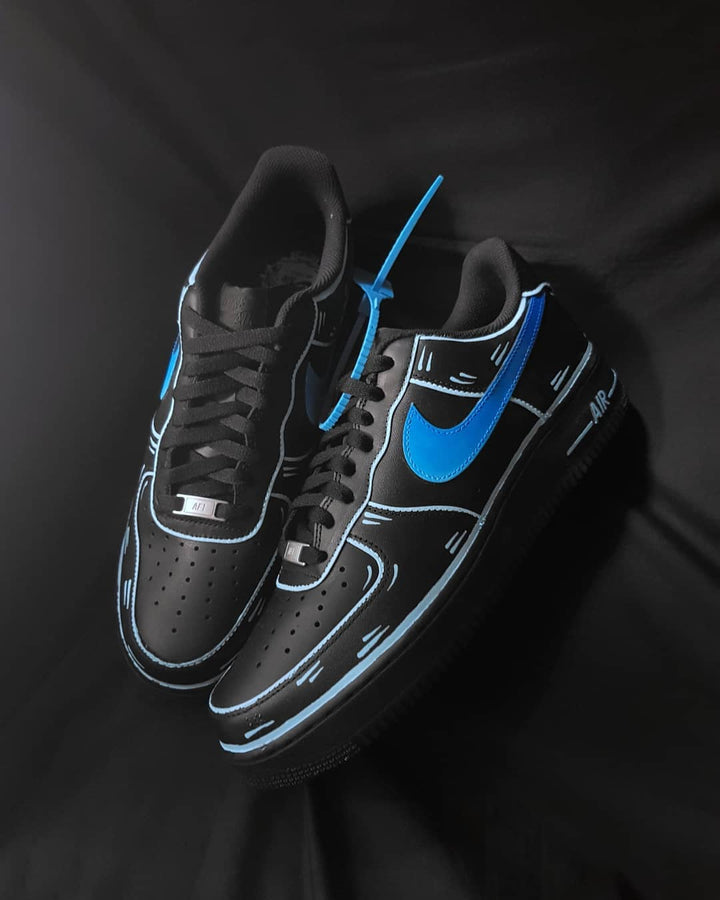BLACK BLUE SENSE OF FUTURE CUSTOM AIR FORCE 1 - Image 6