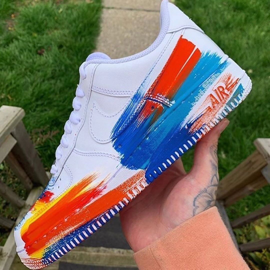 ORANGE BLUE CUSTOM AIR FORCE 1