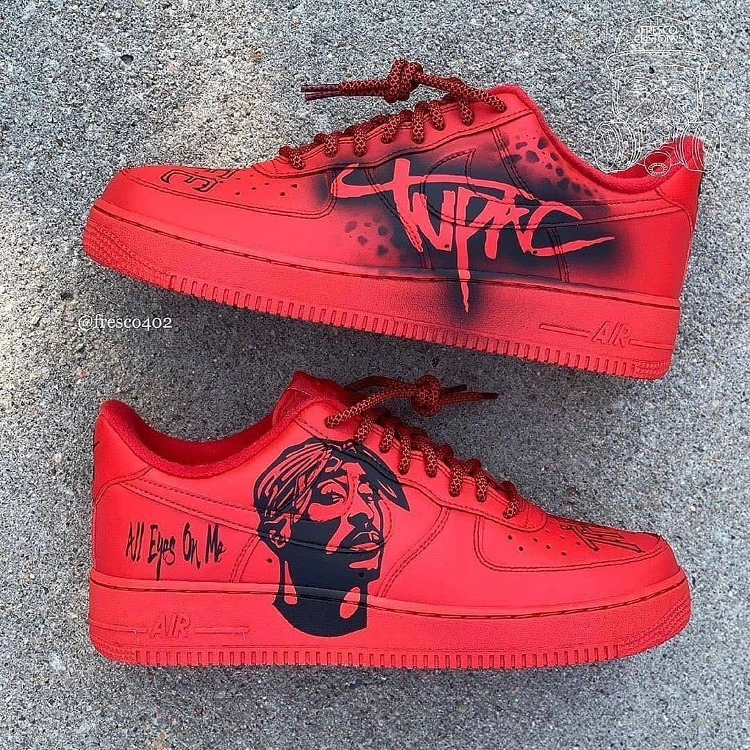 CARTOON ROLE RED CUSTOM AIR FORCE 1