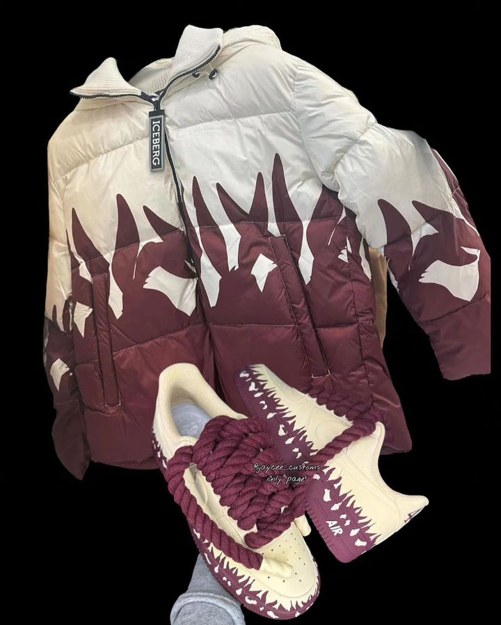 PURPLE EXTRA LACE FIRE CUSTOM AIR FORCE 1 - Image 6