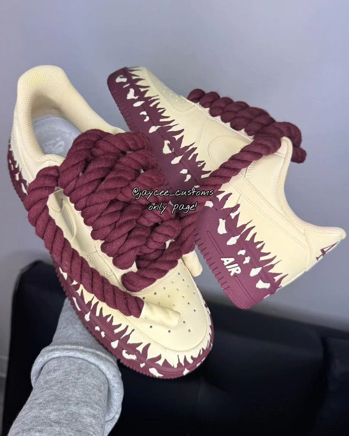 PURPLE EXTRA LACE FIRE CUSTOM AIR FORCE 1 - Image 7