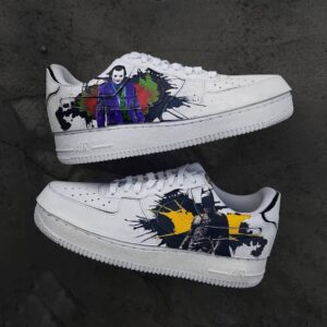 CARTOON HERO CLOWN BLACK YELLOW BLUE CUSTOM AIR FORCE 1