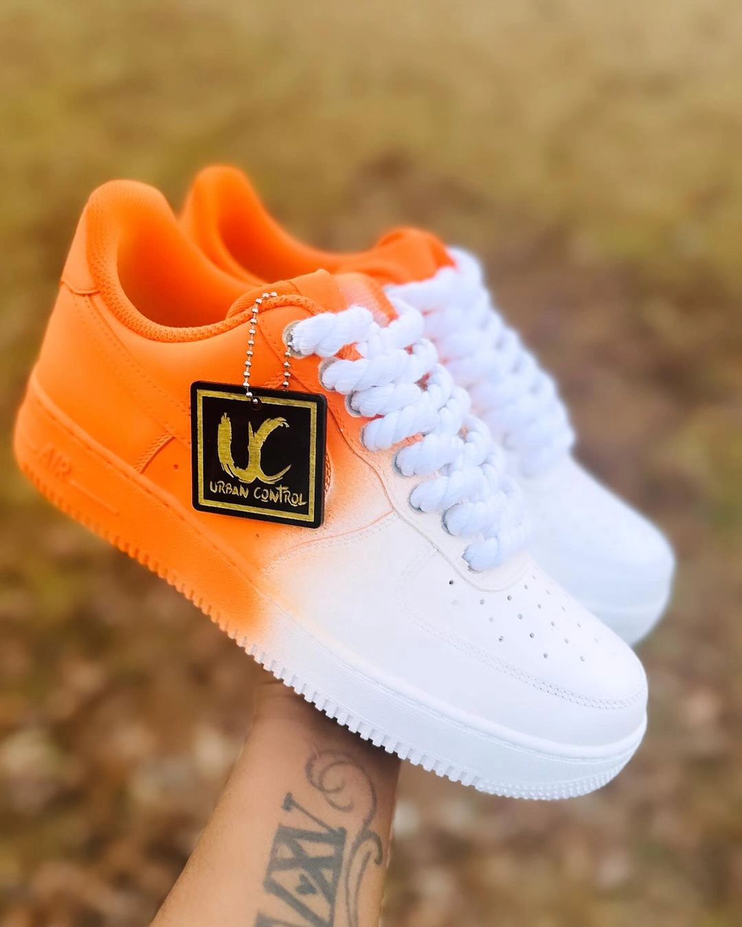 ORANGE WHITE GRADIENT CUSTOM AIR FORCE 1