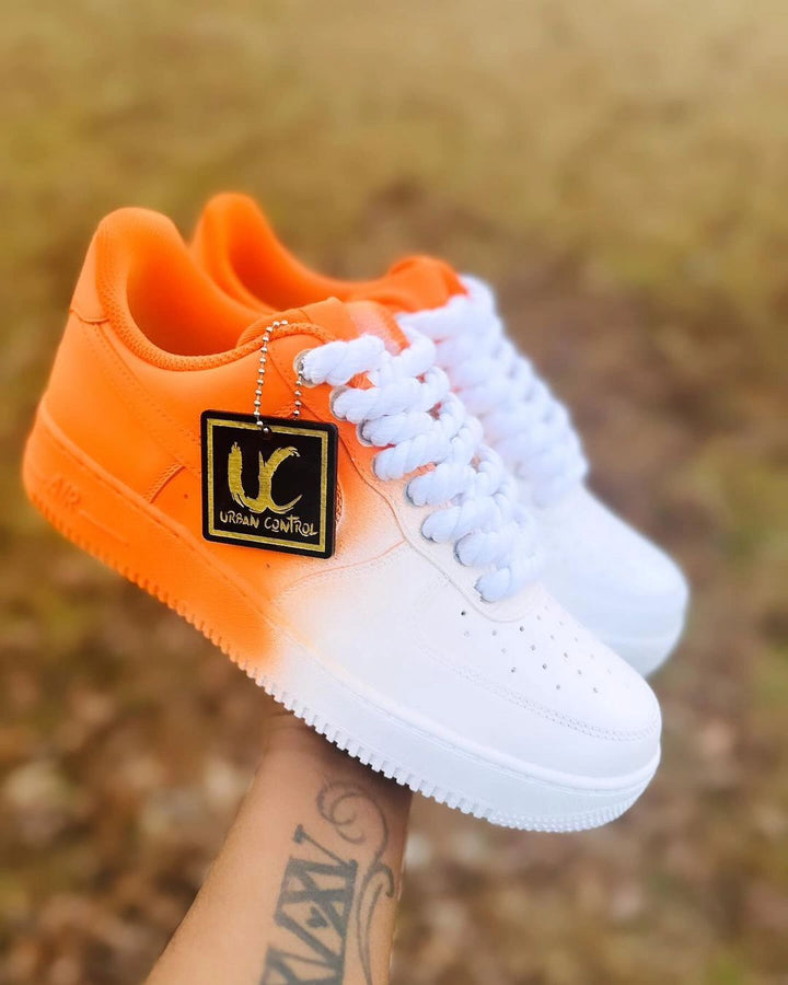 ORANGE WHITE GRADIENT CUSTOM AIR FORCE 1 - Image 6