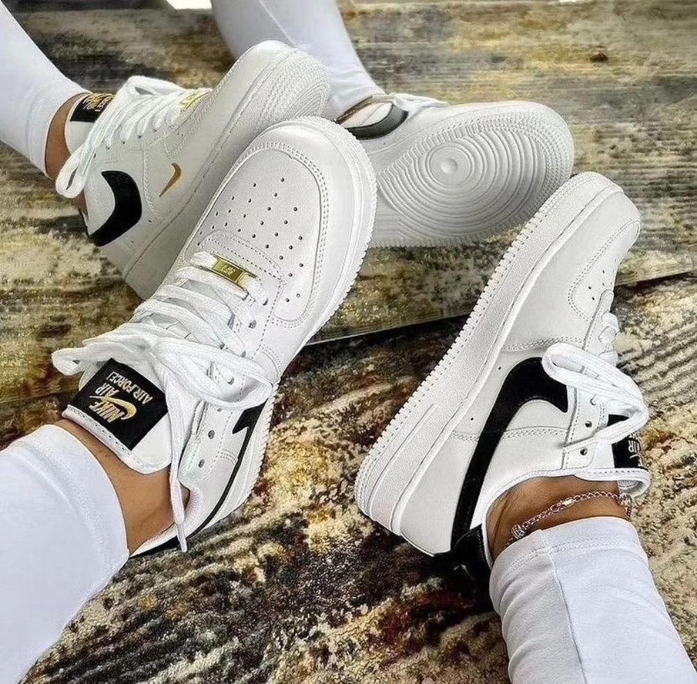 BLACK SWOOSH CUSTOM AIR FORCE 1 - Image 3