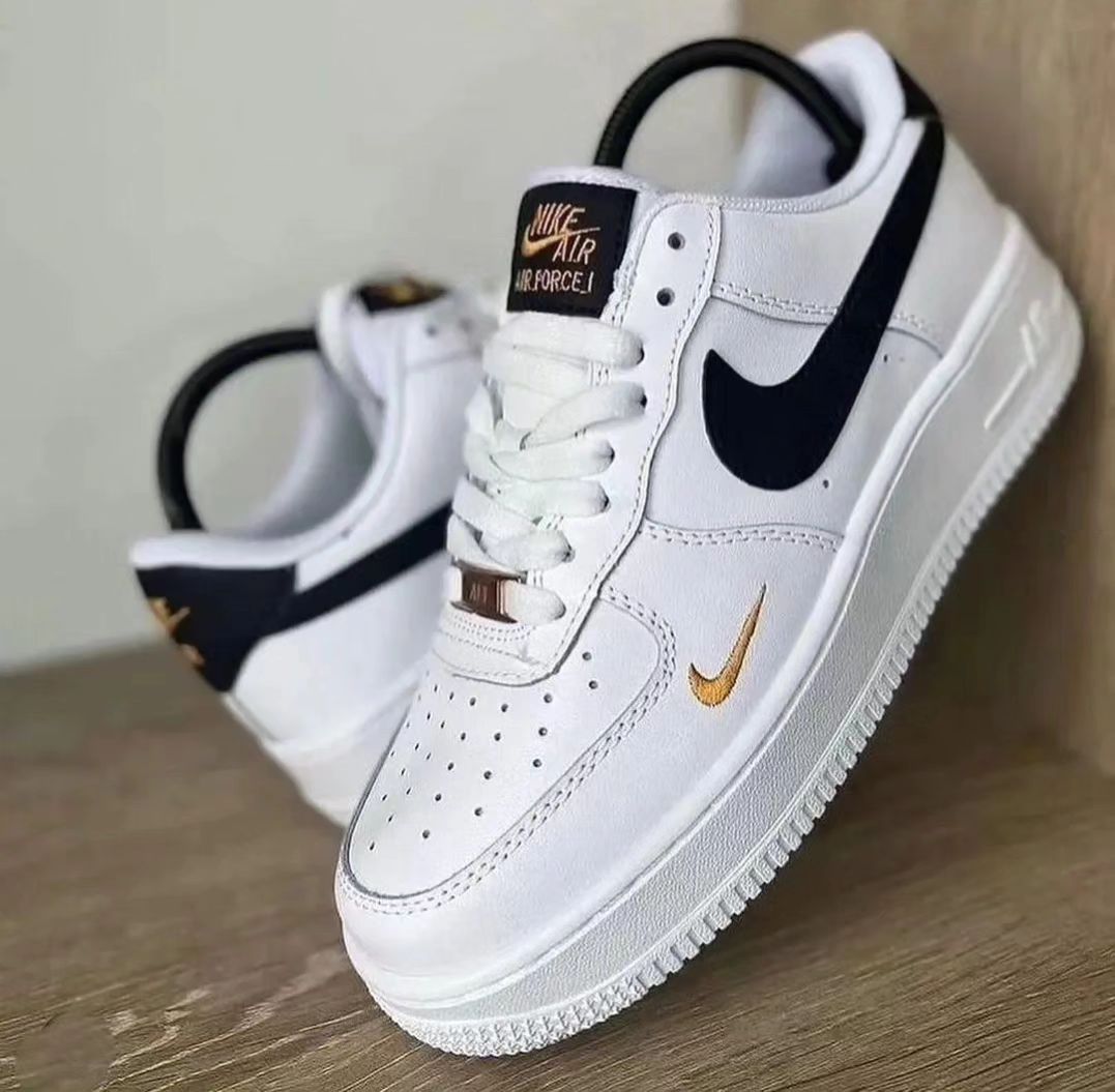 BLACK SWOOSH CUSTOM AIR FORCE 1 - Image 4