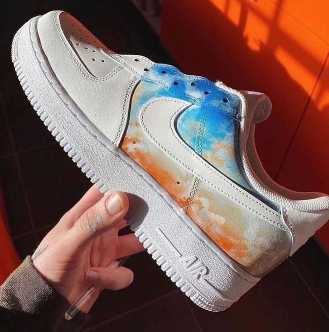 ORANGE BLUE CUSTOM AIR FORCE 1