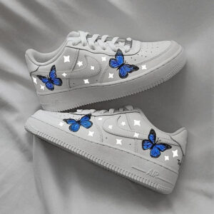 SILVERY STAR BLUE BUTTERFLY CUSTOM AIR FORCE 1