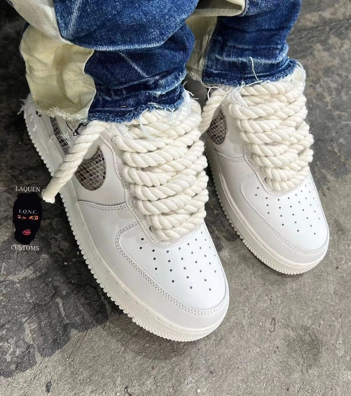 EXTRA LACE REFLECTIVE SWOOSH CUSTOM AIR FORCE 1 - Image 5