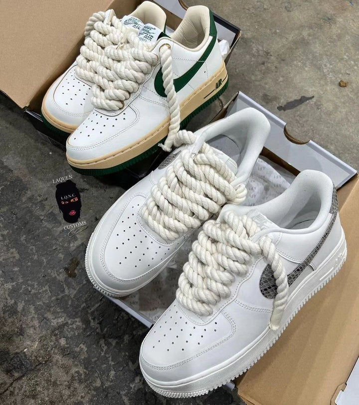 EXTRA LACE REFLECTIVE SWOOSH CUSTOM AIR FORCE 1 - Image 7